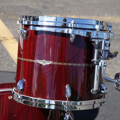 Tama/Japan Star Series 3pc Pure Bubinga Shell Pack - Dark Red Cordia Lacquer | 13", 16", 22" image 14