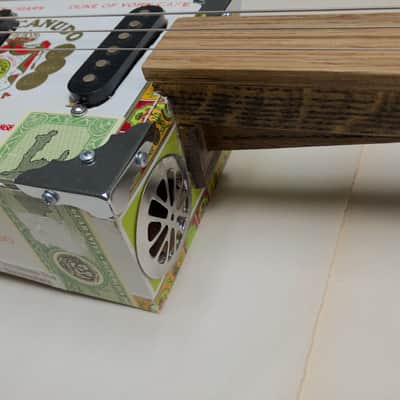 Handmade Cigar Box Guitar 3-String Electric "Swamp Thing" Awesome image 11