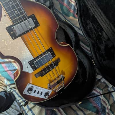 Rogue VB100VS-LH Violin 4-String Bass Left-Handed 2010s Vintage Sunburst image 3