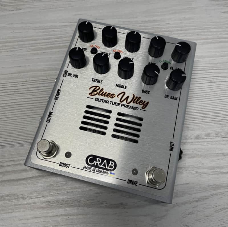 Crab Guitar Effects Blues Wiley Preamp Fender Deluxe Amp in a box High gain lead Metal Distorion Overdrive Pedal Blues Rock Drive EQ image 1