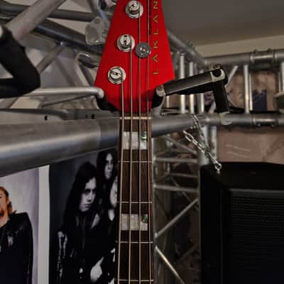 Lakland Skyline 44-64 Custom PJ 4-String with Rosewood Fretboard 2010s - Candy Apple Red image 4