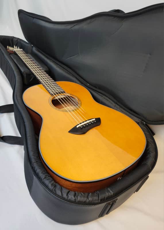Yamaha CSF1M Parlor Guitar, Solid Spruce Top, w/Pickup, Vintage Natural, W/Bag image 1