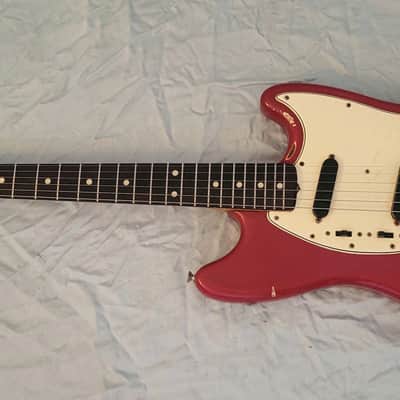 Fender Mustang Guitar with Rosewood Fretboard - 1966 - Dakota Red image 1
