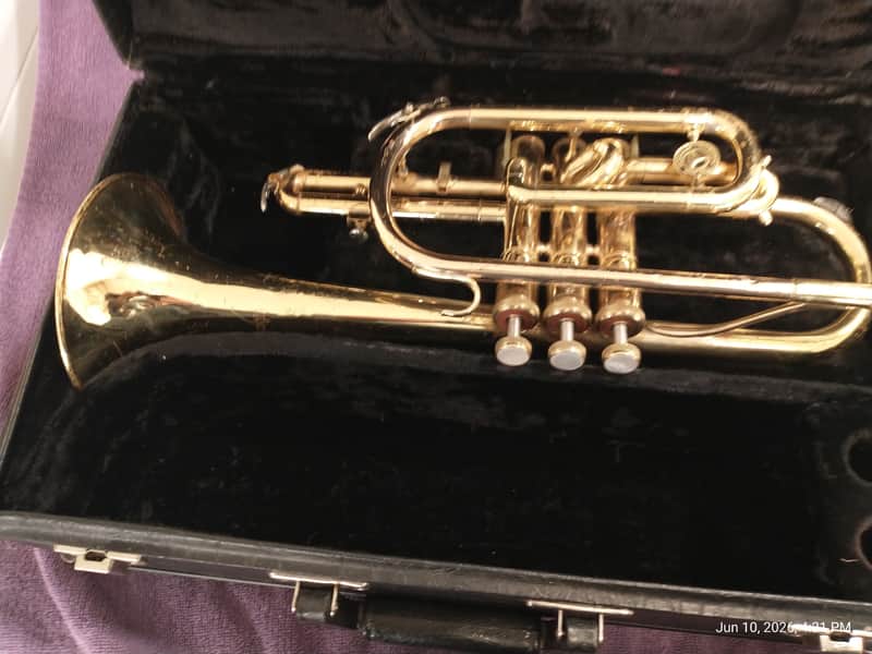 Holton C602RC cornet - laquered brass with rose brass leadpipe image 1