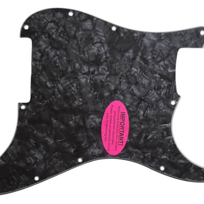 Warmoth Builder's Special Blank Stratocaster Cut Pickguard-Black Pearl-Mint Condition (Unused).     IMPORTANT: PLEASE READ BUILD SPECS BEFORE PURCHASING image 1