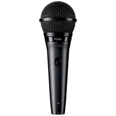 Shure PGA58 Cardioid Dynamic Vocal Microphone with XLR Cable - Black/Black image 1