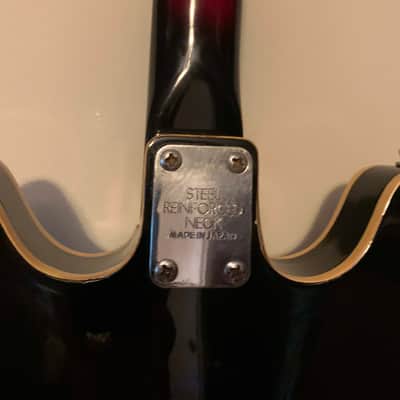 RARE MIJ Univox Vintage 1960s Coily Semi Hollow 335 Electric Guitar w/ Trem & Case! image 7