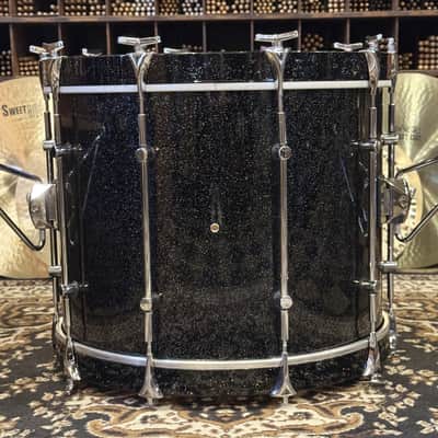 VINTAGE 1980's Sonor 16x20 Hilite Bass Drum in Black Diamond image 7