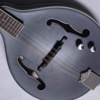 LUNA Moonbird A-style Mandolin NEW acoustic/electric Black Satin w/ Case image 8
