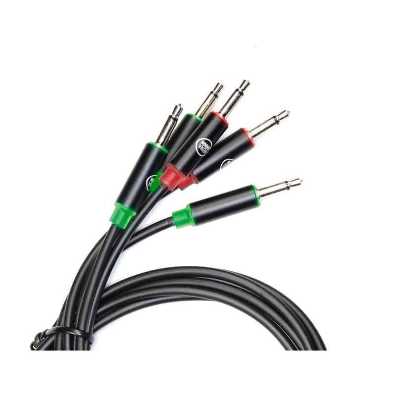 Slimline Led Cv Patch Cables Eurorack Modular Test Leads, 5-Pack (11.8"), Metal Barrel image 1