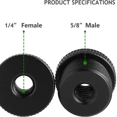 4 Pack Mic Stand Adapter 1/4 Female to 5/8 Male Screw Adapter Thread Tripod Screw Adapter for Microphone Stand Mount to Camera Tripod image 3