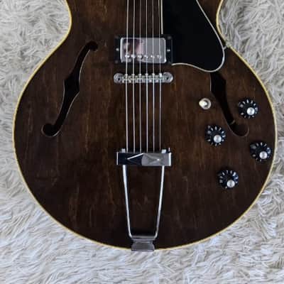 Vintage 1970? Gibson ES-150D electric guitar Chocolate Brown (Walnut) with OHSC image 1