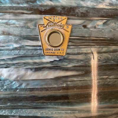 Ludwig Deluxe Club Date Drums 1963 - Blue Oyster Pearl image 4