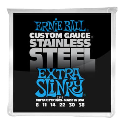 Ernie Ball 2249 Stainless Steel Electric Guitars Strings 8-38 Extra Slinky image 1