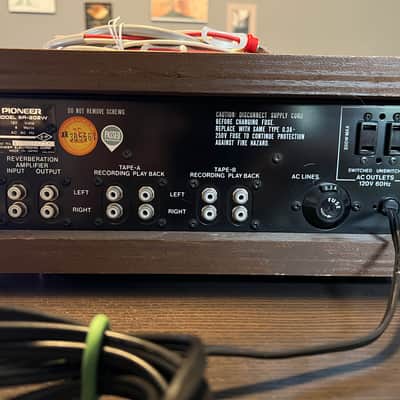Pioneer SR-202W Reverb Amplifier 1971 - 1977 - Silver with Wood Sides image 5