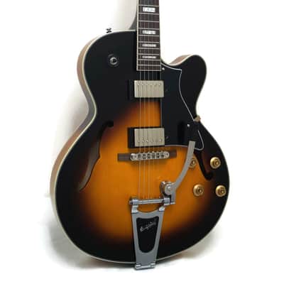Cort Yorktown-BV TAB Single Cutaway Hollow Body with Humbuckers and Bigsby Tobacco Burst
