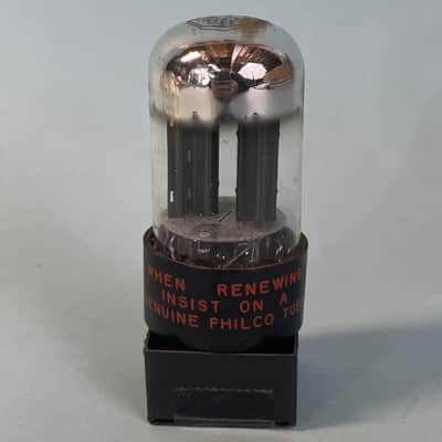 1956 Sylvania 6SN7GTB Vintage Philco Black Plate Chrome Top Preamp Tube! T264 image 3