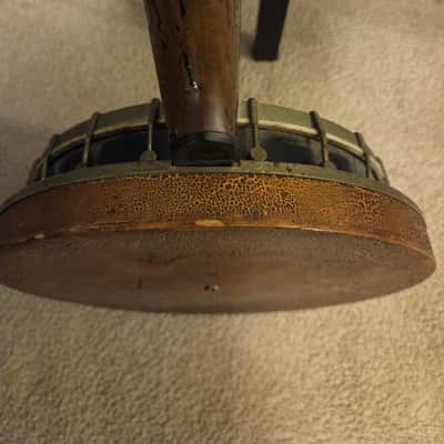 Vintage Vegas Style 4 string Banjo with case Unknown  1920s image 4