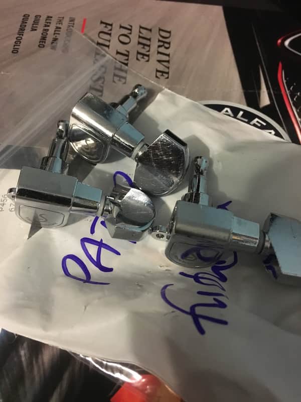 Schaller 3X3 Gold Locking Tuners image 1