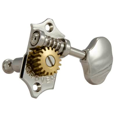 Genuine Grover Sta-Tite U98 18:1 Long Shaft Tuners for Ukulele, Set 2+2 Nickel