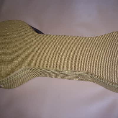 Vintage Style Fender Telecaster Thermometer Shaped Yellow/Gold Tweed Guitar Case, RARE Color Combo image 5