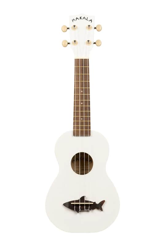 Makala Soprano Shark Series Ukulele, White image 1