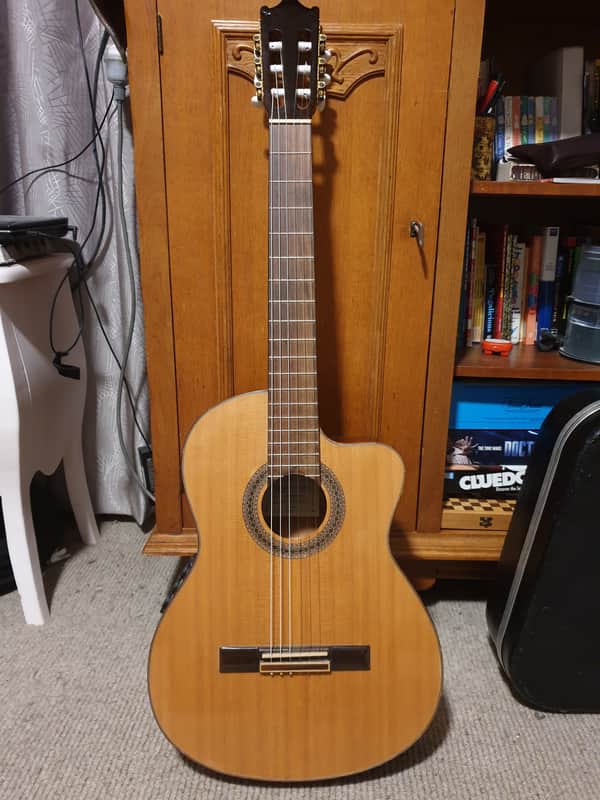 Galvador Ibanez G200ECE-NT Series Cutaway Acoustic/Electric Classical Guitar Natural High Gloss image 1