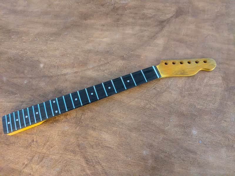 relic Vintage Fatboy Canadian Maple T guitar neck replacement Steel frets Dowel fits oem bodies image 1