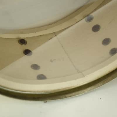 Vintage 1940's Leedy Snare Drum , Marine White Pearl, 6.5" x 14" image 8