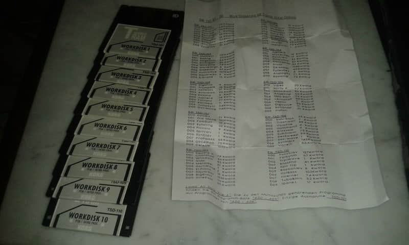 KORG 1990 T series T1 T2 T3 "M1 STEROIDS" WORKDISK TSD 101-110 TOTAL 10 DISCS DISKS GOOD STATE image 1