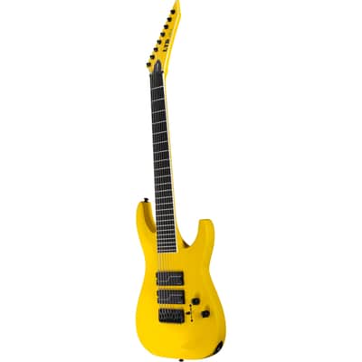 ESP LTD SC-608 Stephen Carpenter Baritone Electric Guitar - Yellow image 4