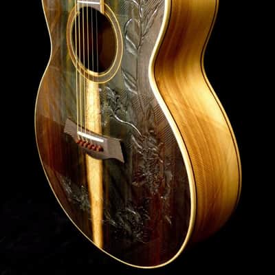 Blueberry Handmade Acoustic Guitar Grand Concert with Balinese Rosewood and Balinese Koa image 8