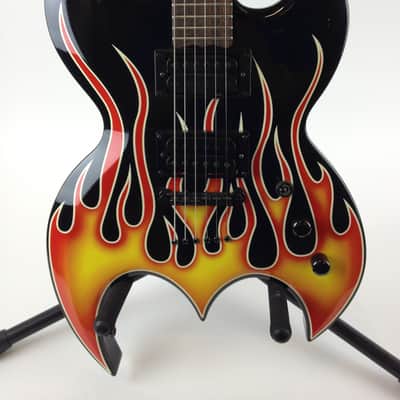 Brownsville Bat Flames Black & Red image 2