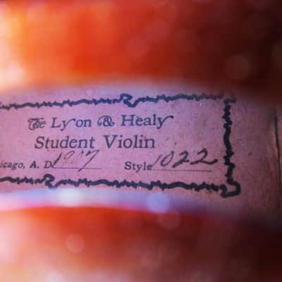 Lyon & Healy Violin, "The Student", 1907, Made In France, Case image 3