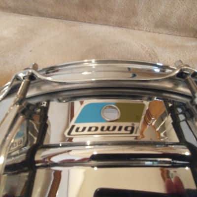 Ludwig LM 400 Supraphonic snare drum, blue/olive badge - mint open box! image 15