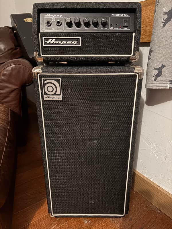 Ampeg Micro CL 100-Watt 2x10" Compact Solid State Bass Amp Stack 2012 - Present Black image 1