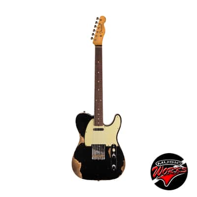 FENDER - CUSTOM SHOP 1960 Telecaster Custom Heavy Relic RW Aged Black 9236091079 image 2