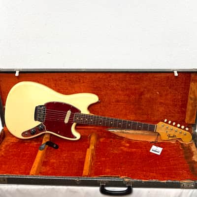 Fender Musicmaster II Caly Dot 1964 - Olympic White image 1