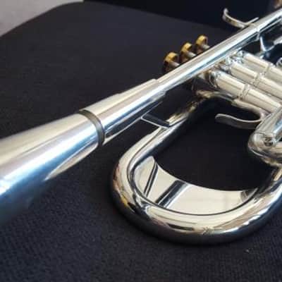 Berkeleywind Bb C Trumpet (Silver) w/D2H Heavy Cap Mouthpiece (Moneet style) image 3