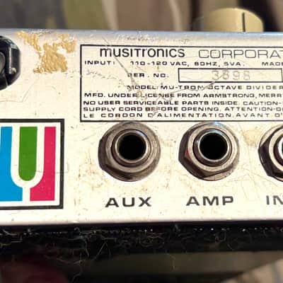 Mu-Tron Octave Divider 1970s - RARE Original image 3