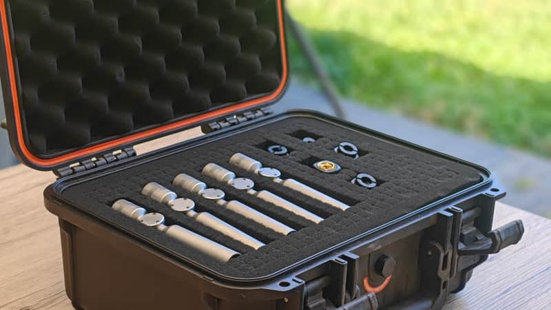5x MBHO / Sonus Authensis AXIS CS Microphones - Excellent Set with Foam Case + K&M Mounts image 1
