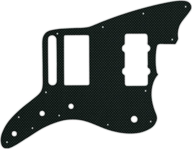 WD Custom Pickguard For Fender Blacktop Jazzmaster #17B Simulated Black Carbon Fiber image 1