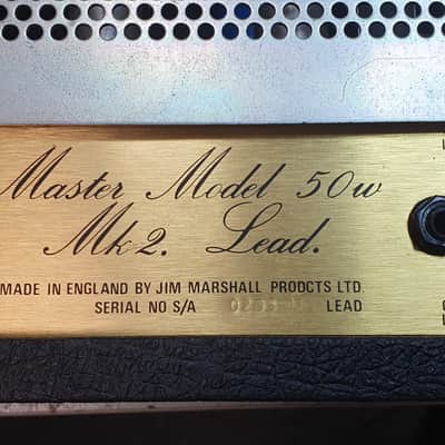 Marshall JCM 800 2204 (1981) – Early Production – Master Model 50W Mk II Lead – Vertical Inputs – All Original, Pro Serviced image 6