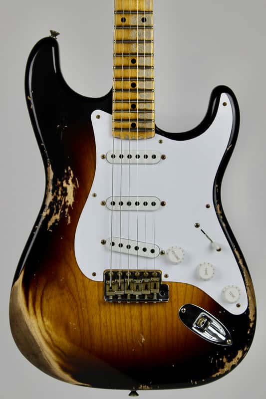 Fender Custom Shop Limited Edition 70th Anniversary 1954 Stratocaster Super Heavy Relic Wide-Fade 2-color Sunburst 2024 w/OHSC (9236091145) image 1