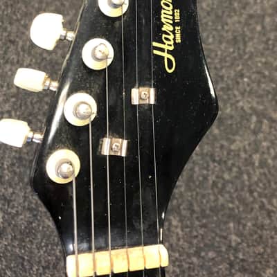 Harmony Strat  Black Electric Guitar image 2