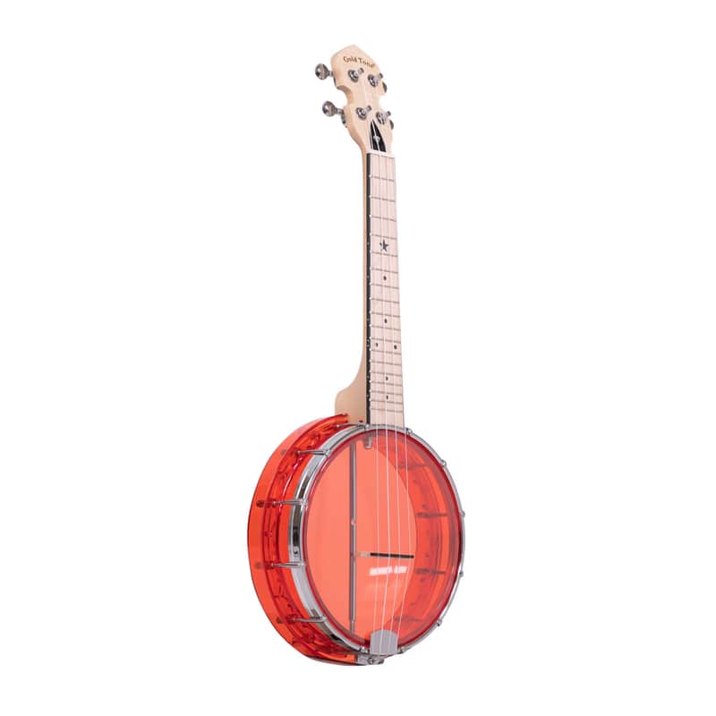 Gold Tone Little Gem: See-Through Banjo-Ukuleles with Gig Bag (Ruby) image 1