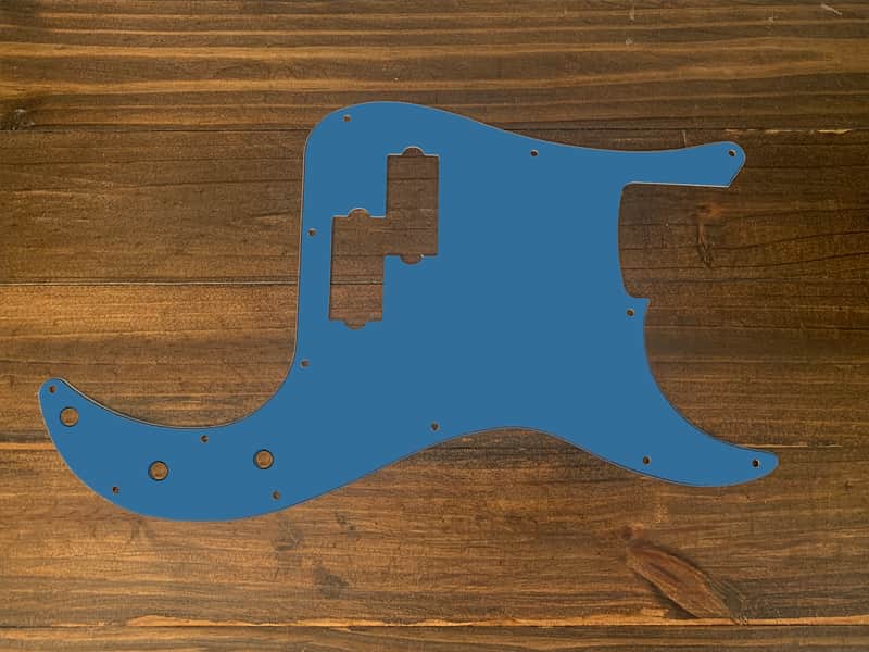P Bass style Pickguard by Carmedon. Crystal Lake Placid Blue(matte) image 1