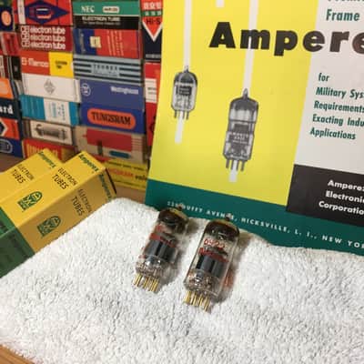 2 x NOS DGetter Amperex USA 6922 Gold Pin ~ Several Grail Pairs In Stock ~ Instrument Grade Holographic Tone Detailed Euphony Rich Warmth Clear Resolve ~ PQ/RCA/Beckman Medical/USN Military Grade ~ Rode K2 NTK Mics Vocals+ image 5