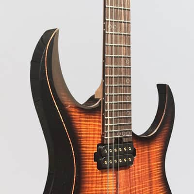 Schecter USA Custom Shop Sunset Extreme Exotic 6 Flamed Koa Electric Guitar - Tabacco Sunburst image 5
