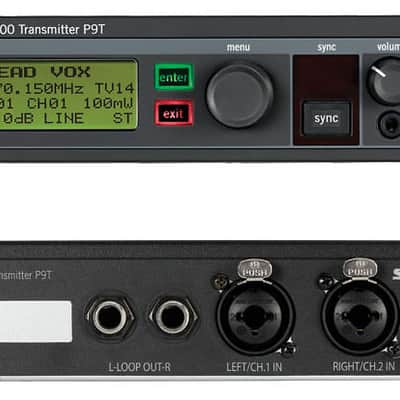 Shure P9T Single-Channel Half-Rack Wireless Transmitter for PSM 900 In-Ear Monitor System - G7 506-542 MHZ image 2